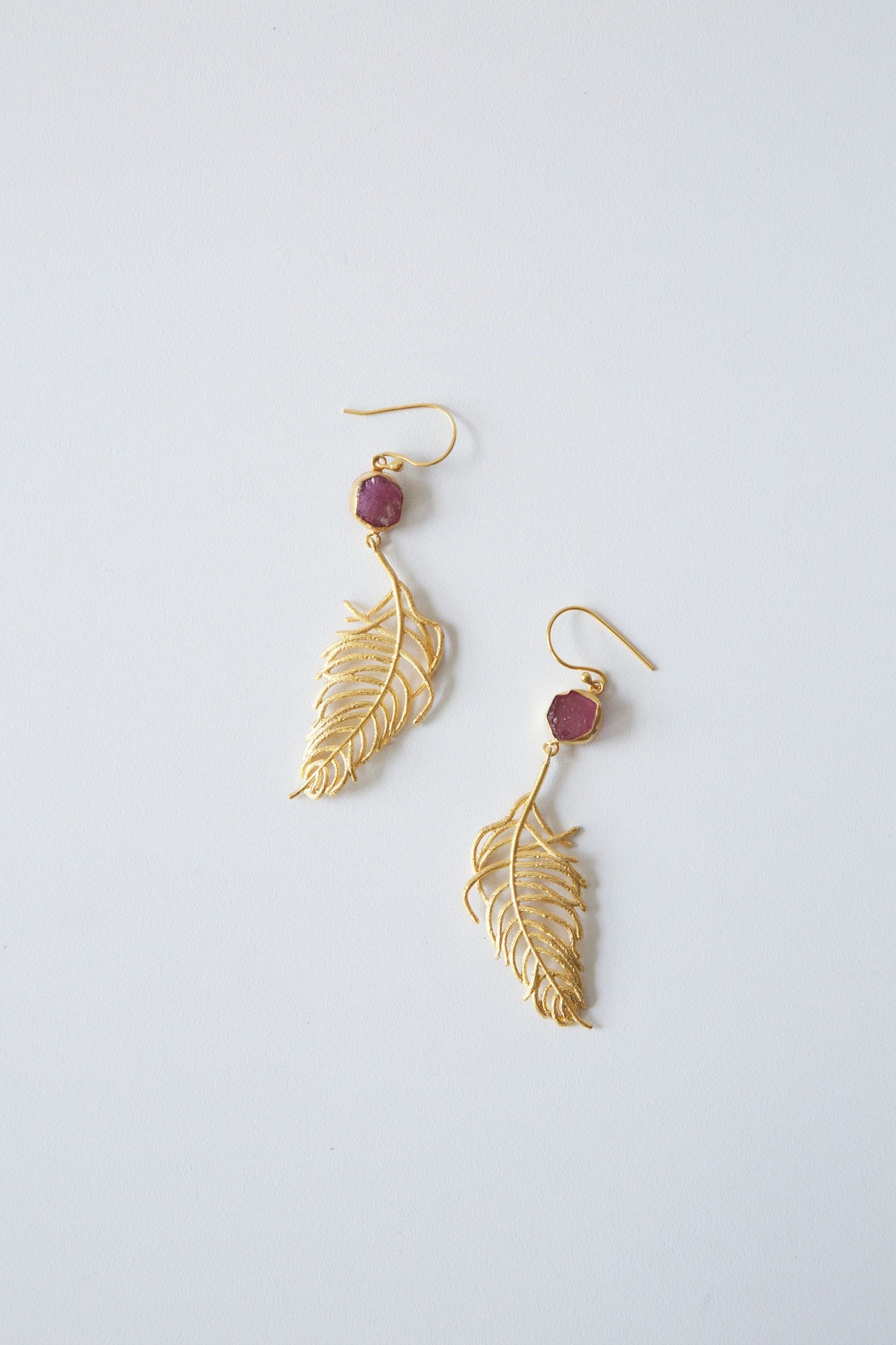 Cast Feather Earrings