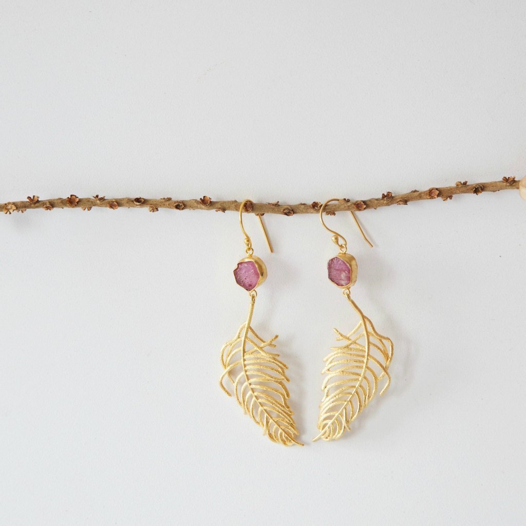 Cast Feather Earrings